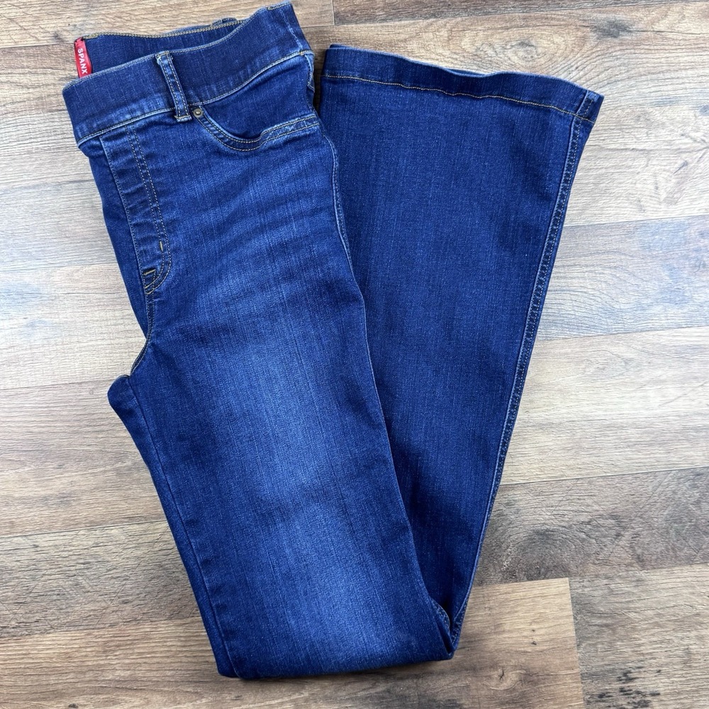 Spanx Flare Jeans Pull On Womens Medium  Tummy Shaping Control